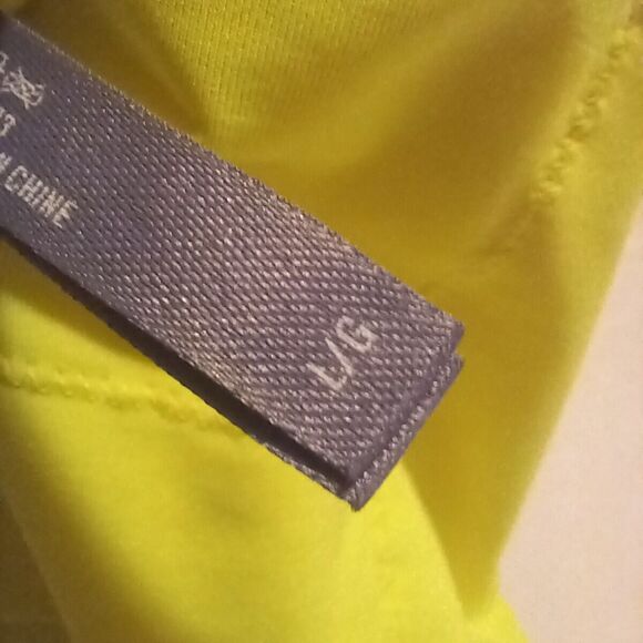 Aerie High Neck Crop Halter Swimsuit Top-Large-Tie Front-Yellow Stripe-Lined - Picture 6 of 8